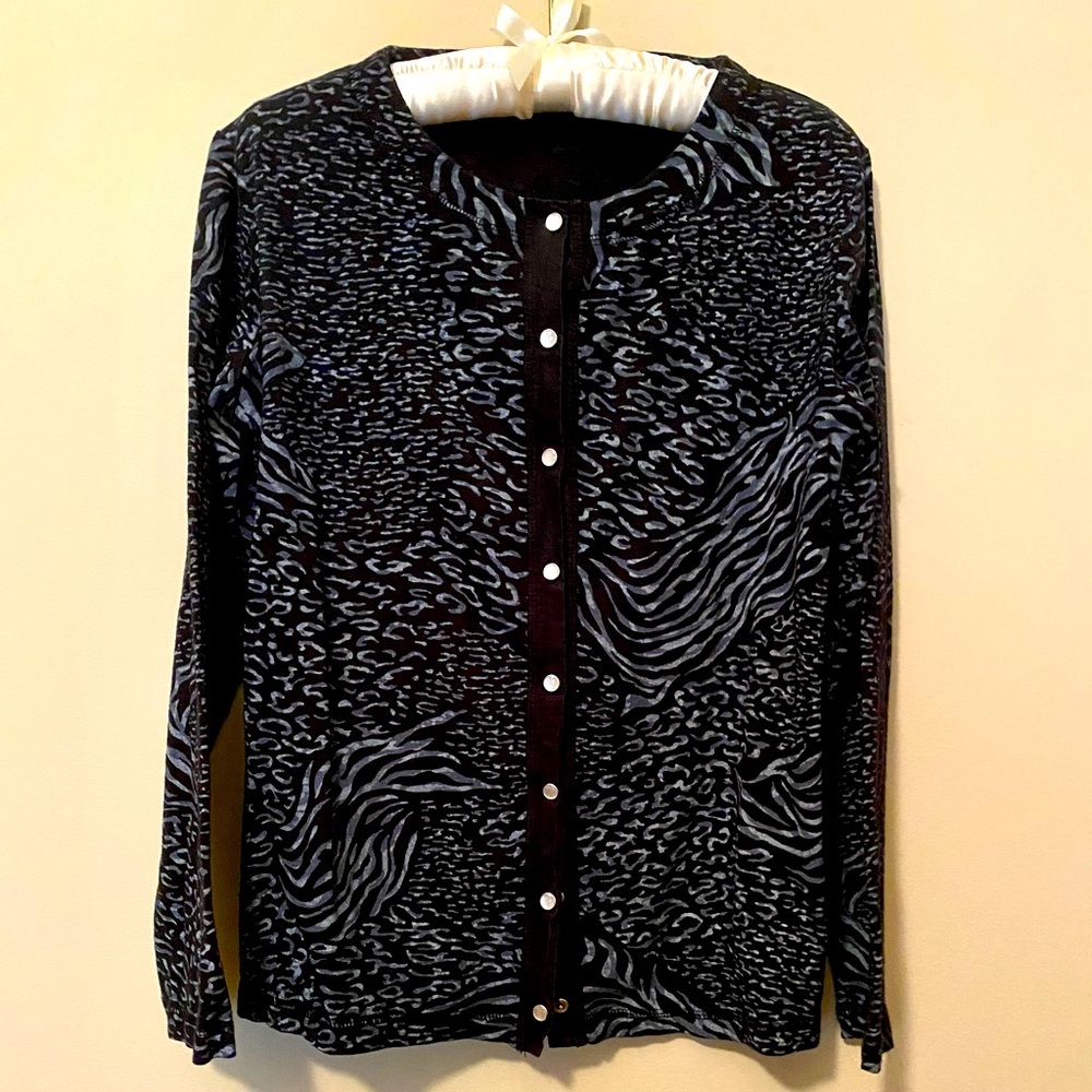 Fresh produce blue/black cardigan
